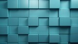 Fototapeta  - 3d blue cube wall background wallpaper