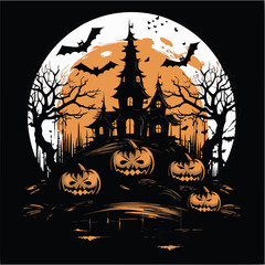 Poster - Halloween-themed clipart vector showcasing an icon-style image.