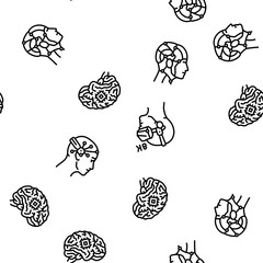 Sticker - future techology digita modern vector seamless pattern thin line illustration