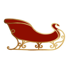 Wall Mural - Red Luxurious Santa Sleigh