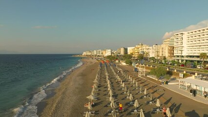 Wall Mural - Rhodes island New town and bay skyline on a beautiful clear day