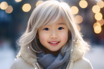 Poster - Blonde Girl with Scarf