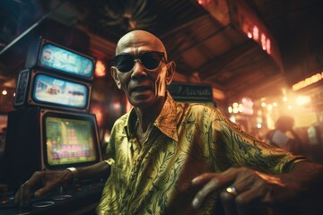 Poster - Man Playing Video Game