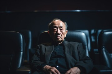 Poster - Man Sitting in Movie Theater Chair