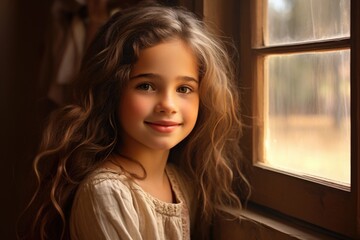 Poster - Girl Looking Out of Window