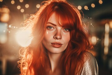 Poster - Close-Up of Woman with Red Hair