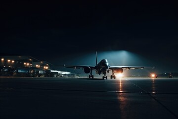Poster - A jetliner is parked on the airport tarmac, ready for boarding. Perfect for travel and transportation concepts.