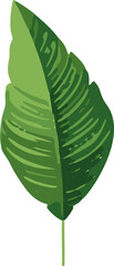 Poster - Tropical leaves in a minimalistic vector design, evoking serene vibes and capturing nature's essence.