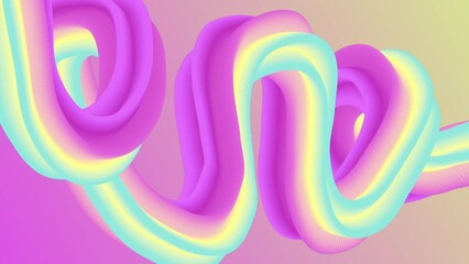 beautiful abstract 3d background. colorful gradient shape animation. modern pastel texture. multicol