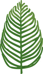 Poster - Minimalistic tropical palm leaf vector design.