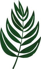 Poster - Tropical paradise illustrated with minimalistic vector leaves.
