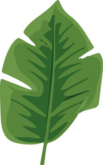 Poster - Vector illustration of minimalistic tropical leaves. A clean and simple design capturing the essence of a tropical paradise.