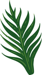 Poster - Minimalistic vector illustration of tropical leaves.