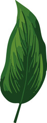 Poster - A simplistic tropical vector art featuring lush leaves, exuding a minimalistic vibe.
