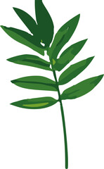 Poster - Minimalistic vector illustration of tropical leaves.