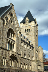 Poster - Stone historic Imperial castle with towers in Poznan