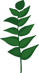 Poster - Minimalistic vector illustration of tropical leaves. A simplistic depiction capturing the essence of lush foliage with clean lines.