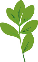 Poster - Minimalistic vector illustration featuring tropical leaves. Embracing simplicity with clean lines, it embodies the essence of a tropical paradise.