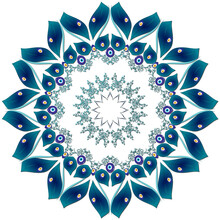 Evil Eye Beads Follow Each Other's Mandala Patterns, Floral Evil Eye Bead Patterns