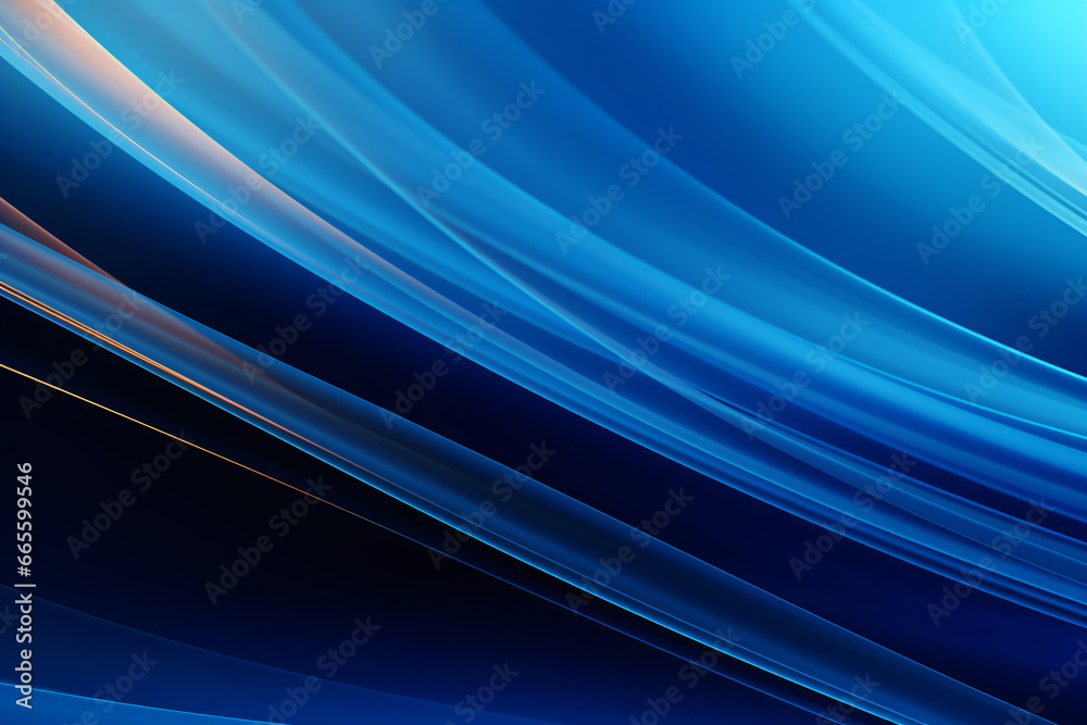 Abstract blue background with diagonal lines creating a sense of depth ...