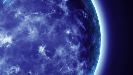 Wall Mural - This is a motion stock graphic that shows the surface of a blue star.
