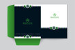 Modern  presentation folder design green color