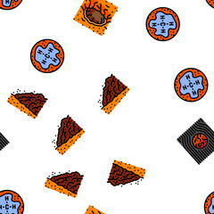 Wall Mural - mars planet space astronomy vector seamless pattern thin line illustration
