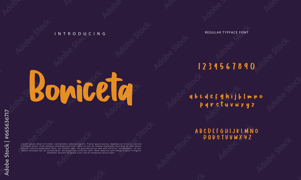 Handwritten Script font. Hand drawn brush style modern calligraphy ...