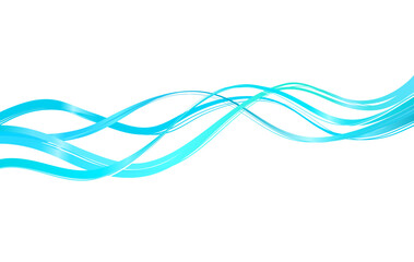 Wall Mural - abstract blue wave line flow curve wavy element vector. sea ocean futuristic sound audio volume stri