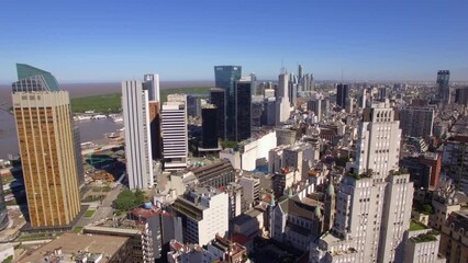 Wall Mural - Aerial view of Buenos Aires cityscape during daytime, Argentina. 