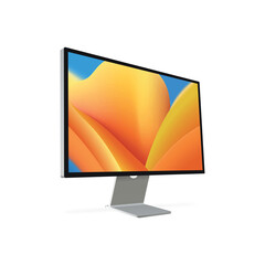 Poster - Desktop pc vector mockup. monitor display with blank screen isolated on background. Vector illustration