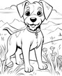 Jack Russell Terrier dog coloring page