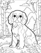 Cavalier King Charles Spaniel dog coloring page