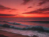 Fototapeta Dmuchawce - sunset on the beach