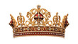 © STOCK-AI - Elegant golden crown isolated on a pristine white background, fit for royalty and opulent occasions