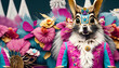 venezianischer umzug karneval cartoon eichhörnchen boho maskerade maske