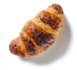 Canvas Print - freshly baked chocolate croissant