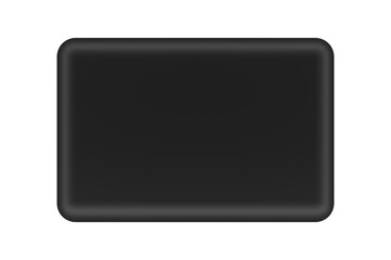 Black plastic empty display 3d render