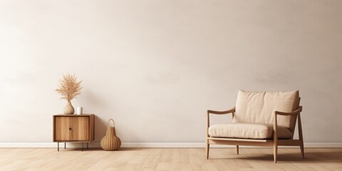 Wall Mural - scandinavian styled interior room with a loungechair. 