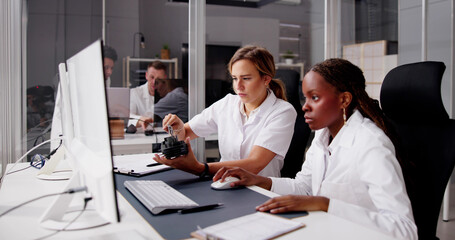 Poster - Factory Engineers Doing Industrial Research
