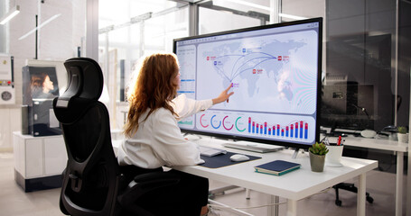 Aufkleber - Financial Business Analytics Data Dashboard