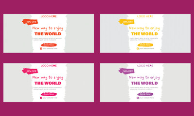 a vector template design web banner set with geometric shapes .best for business proposal, marketing