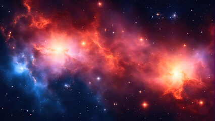 Wall Mural - abstract background with nebulas stars and galactics, science fiction cosmic wallpaper.