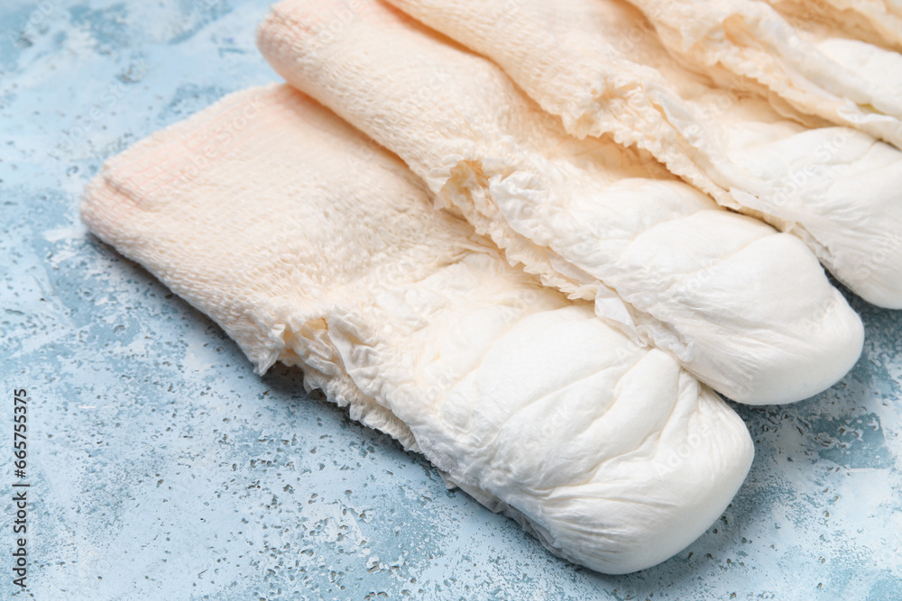 Period panties on grunge background, closeup