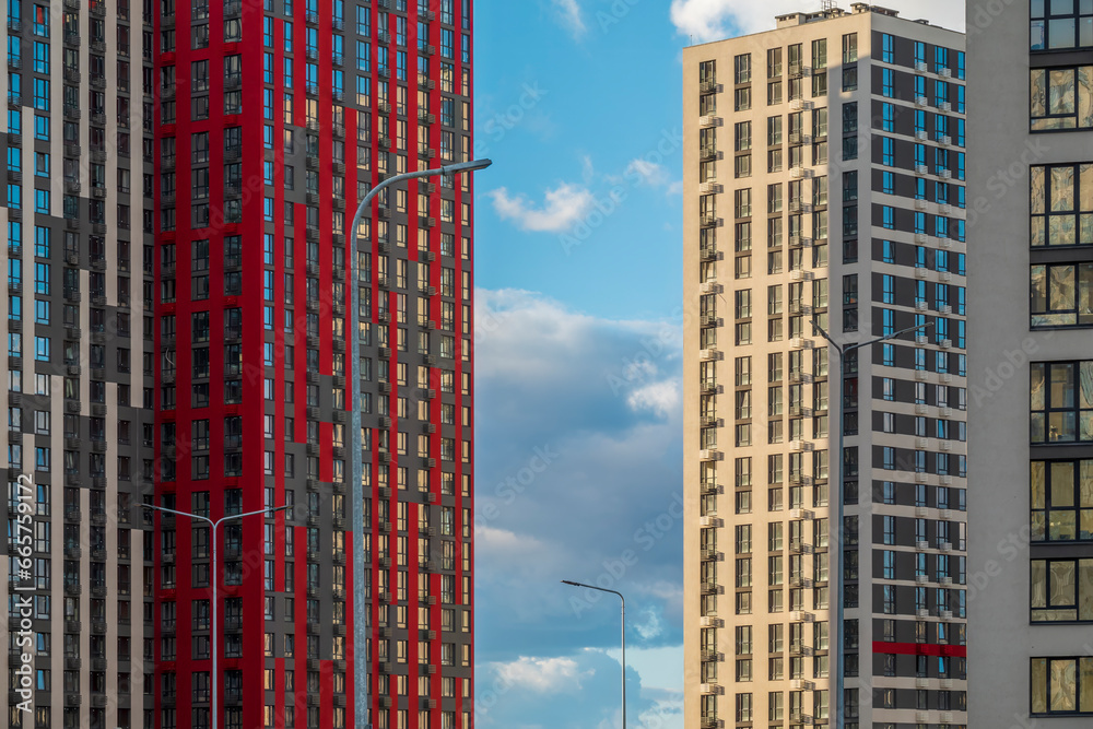 Windows of new modern high rise buildings Stock Photo | Adobe Stock