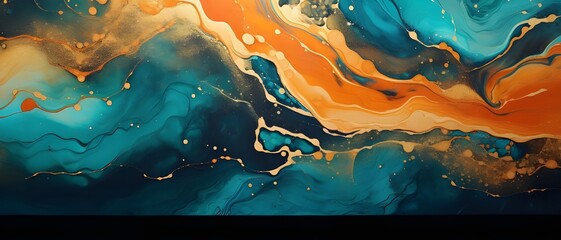 Wall Mural - Abstract marble made in fluid art style with modern color