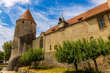 Canvas Print - Le Château d’Yverdon-les-Bains en Suisse