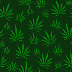 Sticker - Green weed background that repeats and seamless