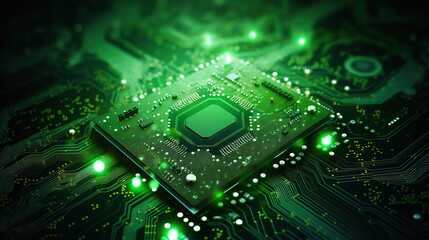 Poster - Computer circuit board, Advanced Technology Concept 