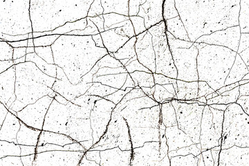 Wall Mural - Black crack background. Scratched lines texture. White and black distressed grunge concrete wall pattern for graphic design. Peel paint crack. Dry paint overlay. Crack line on white.